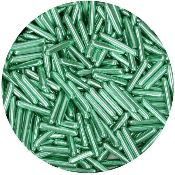 FunCakes Metallic Sugar Rods XL Green 70g