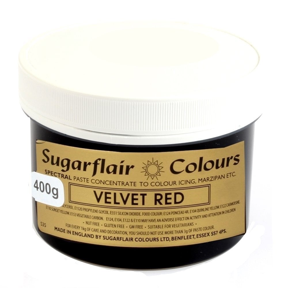 Velvet Red Spectral Paste Concentrate Colouring 400g - Sugarflair