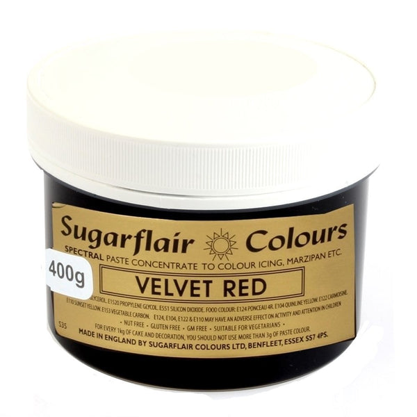 Velvet Red Spectral Paste Concentrate Colouring 400g - Sugarflair