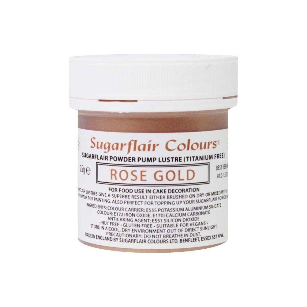Blush Sparkle - Powder Pump Spray Lustre 25g - Sugarflair - Rose Gold