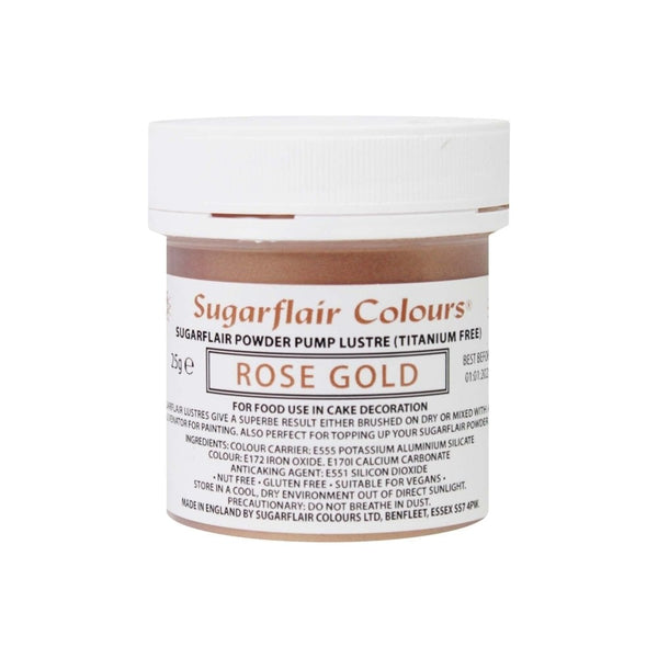 Blush Sparkle - Powder Pump Spray Lustre 25g - Sugarflair - Rose Gold