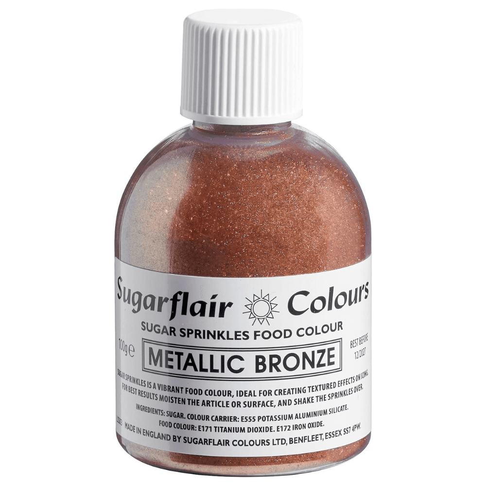 Sugar Shaker Edible Sprinkles 100g - Metallic Bronze
