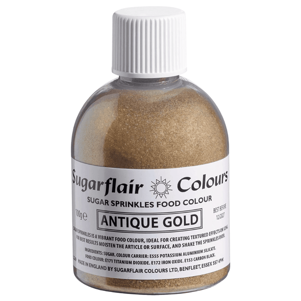 Sugar Shaker Edible Sprinkles 100g - Antique Gold