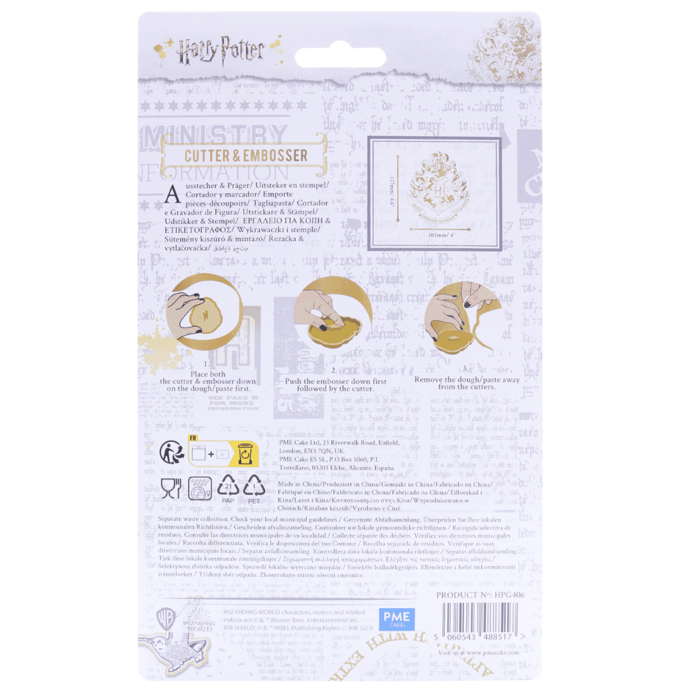Hogwarts Crest - Harry Potter Cookie Cutter & Embosser