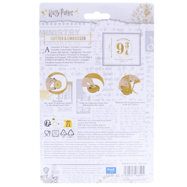 Platform 9 3/4 - Harry Potter Cookie Cutter & Embosser