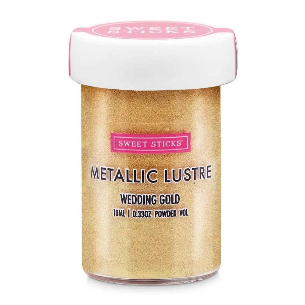 Edible Metallic Lustre Dust 10ml - Wedding Gold