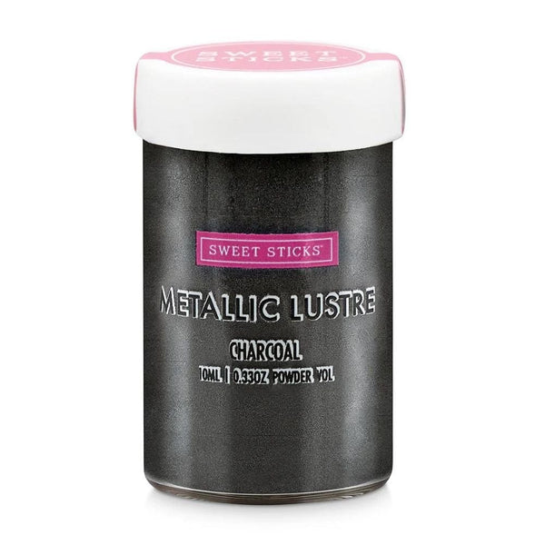 Edible Metallic Lustre Dust 10ml - Charcoal