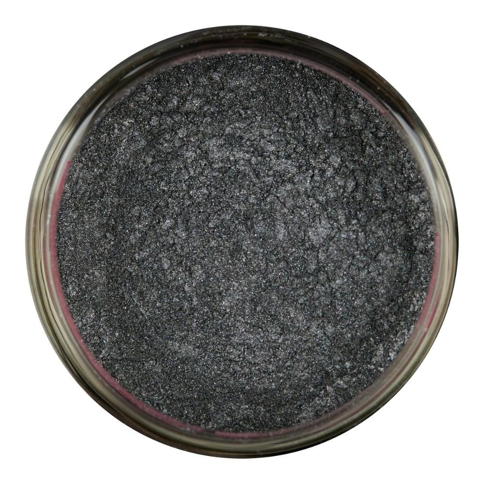 Edible Metallic Lustre Dust 10ml - Charcoal