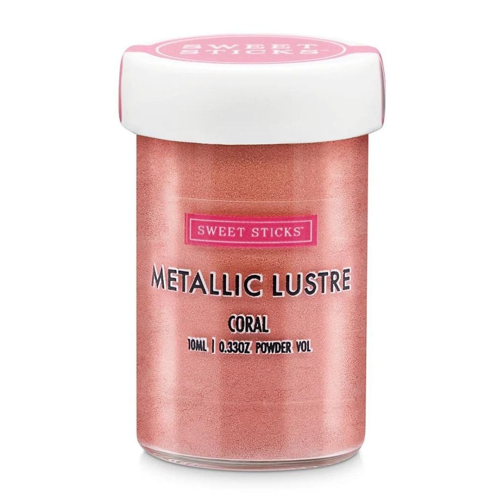 Edible Metallic Lustre Dust 10ml - Coral