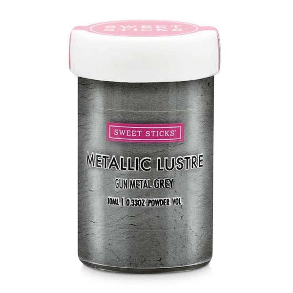 Edible Metallic Lustre Dust 10ml - Gun Metal Grey