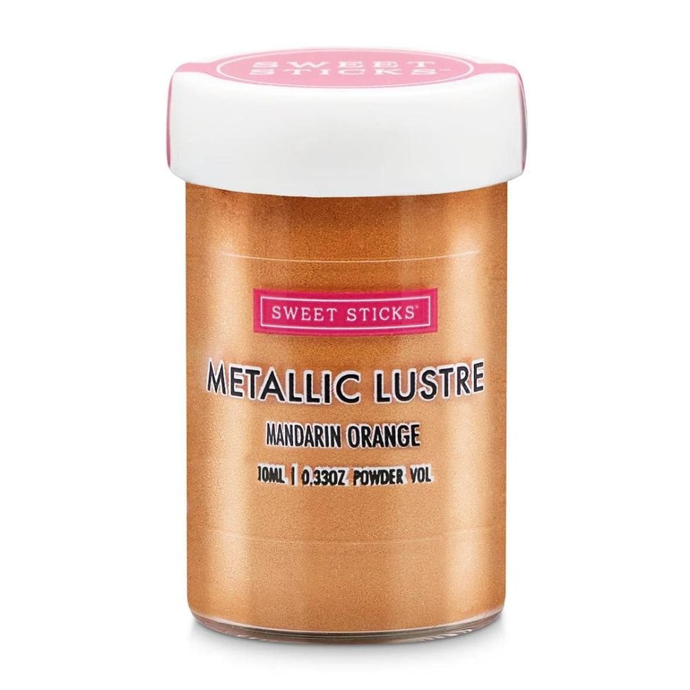 Edible Metallic Lustre Dust 10ml - Mandarin Orange