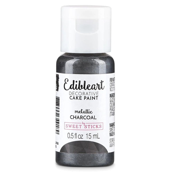 Metallic Edible Art Paint 15ml - Charcoal