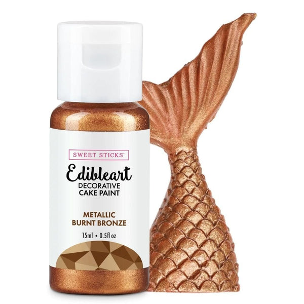 Metallic Edible Art Paint 15ml - Burnt Bronze