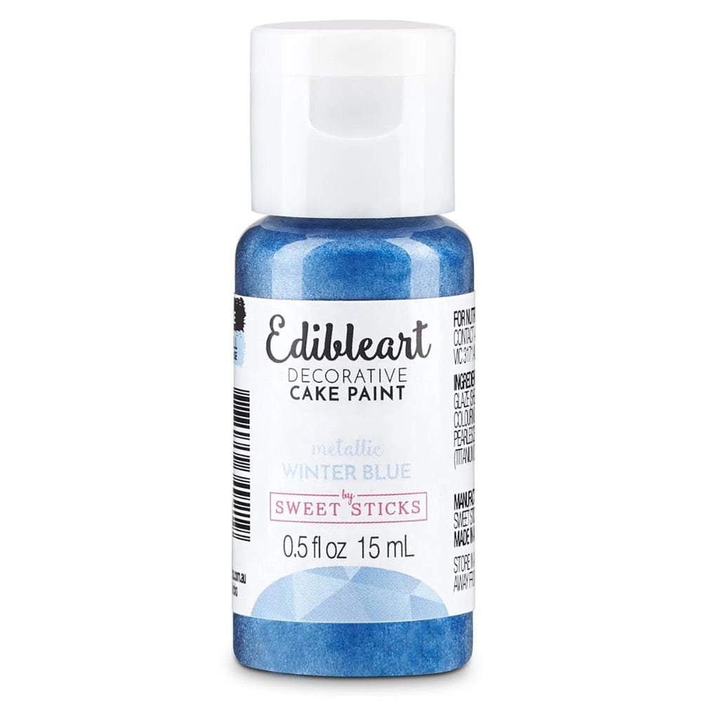 Metallic Edible Art Paint 15ml - Winter Blue
