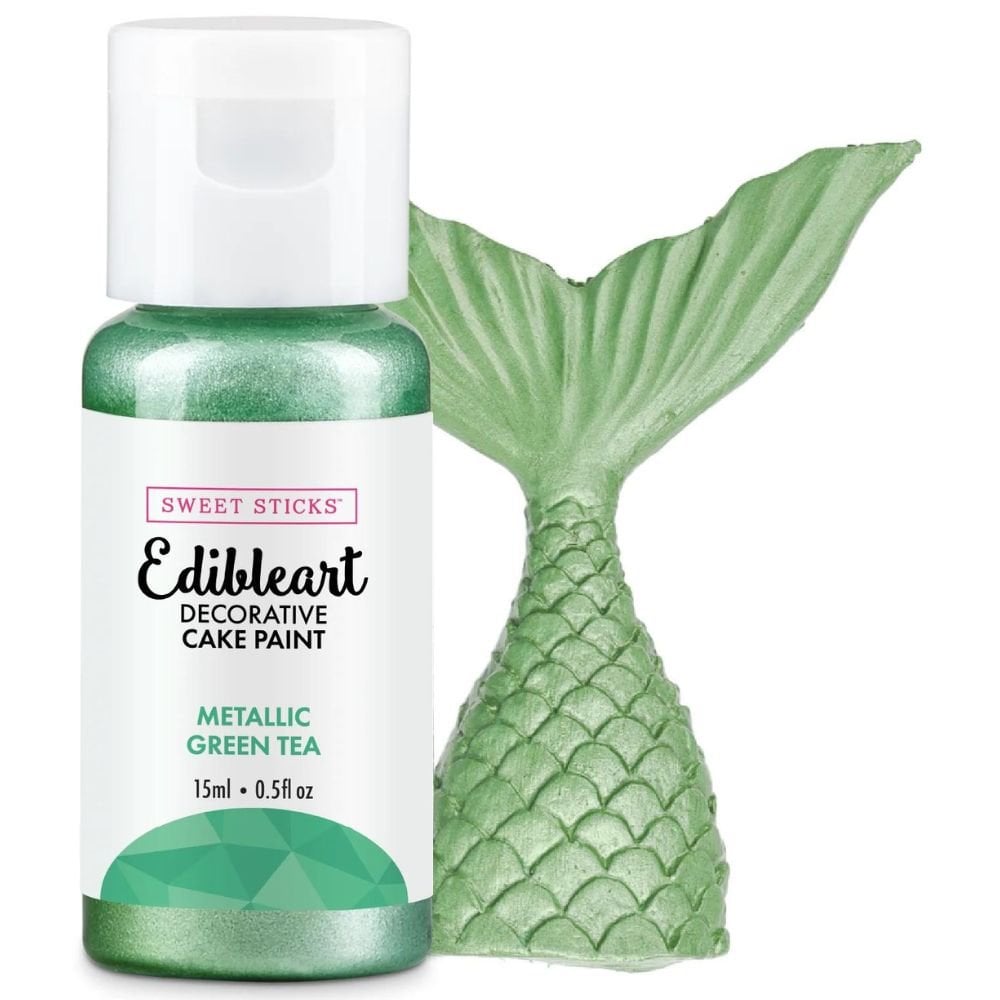 Metallic Edible Art Paint 15ml - Green Tea