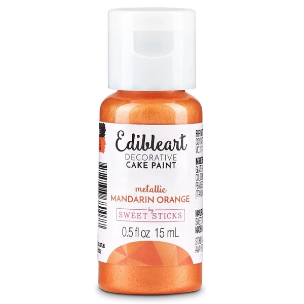 Metallic Edible Art Paint 15ml - Mandarin Orange