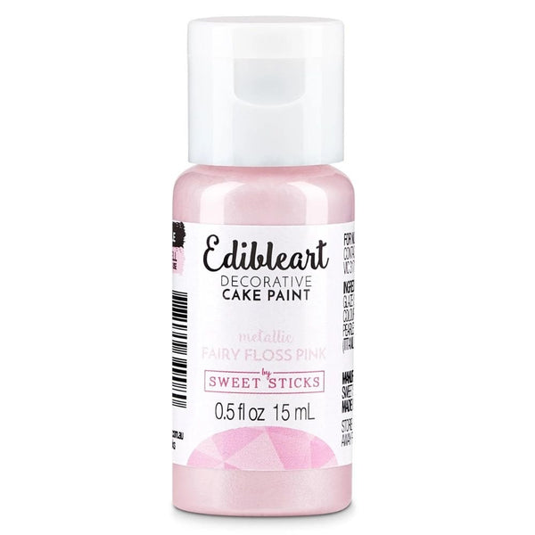 Metallic Edible Art Paint 15ml - Fairy Floss Pink