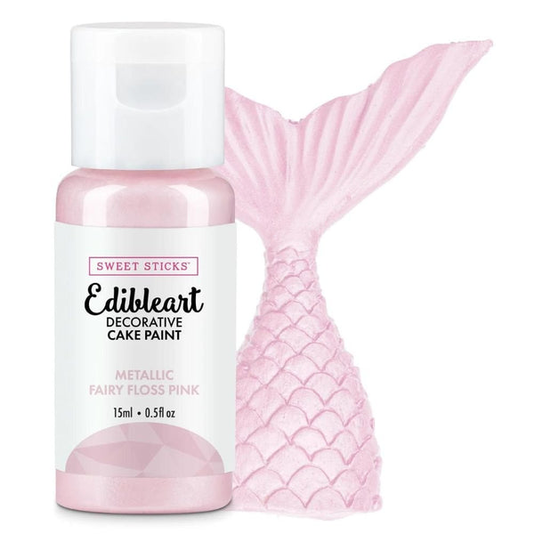 Metallic Edible Art Paint 15ml - Fairy Floss Pink