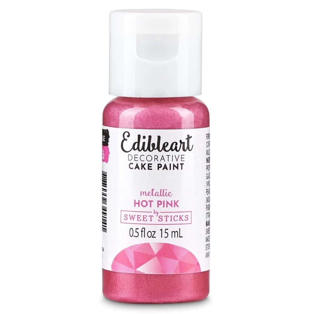 Metallic Edible Art Paint 15ml - Hot Pink