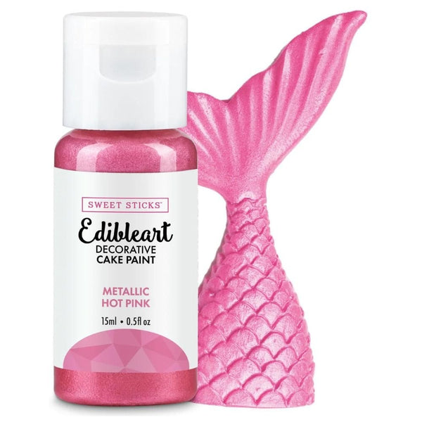 Metallic Edible Art Paint 15ml - Hot Pink