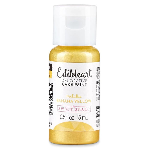 Metallic Edible Art Paint 15ml - Banana Yellow