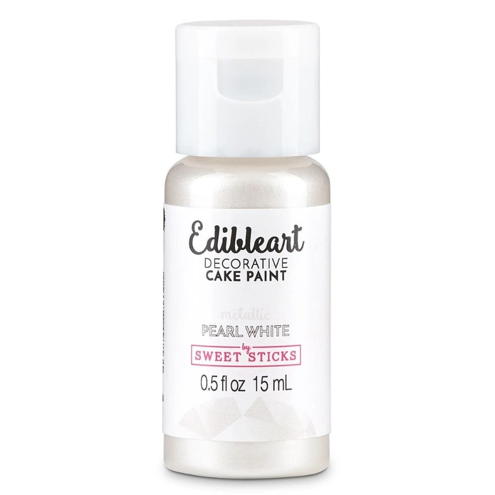 Metallic Edible Art Paint 15ml - Pearl White