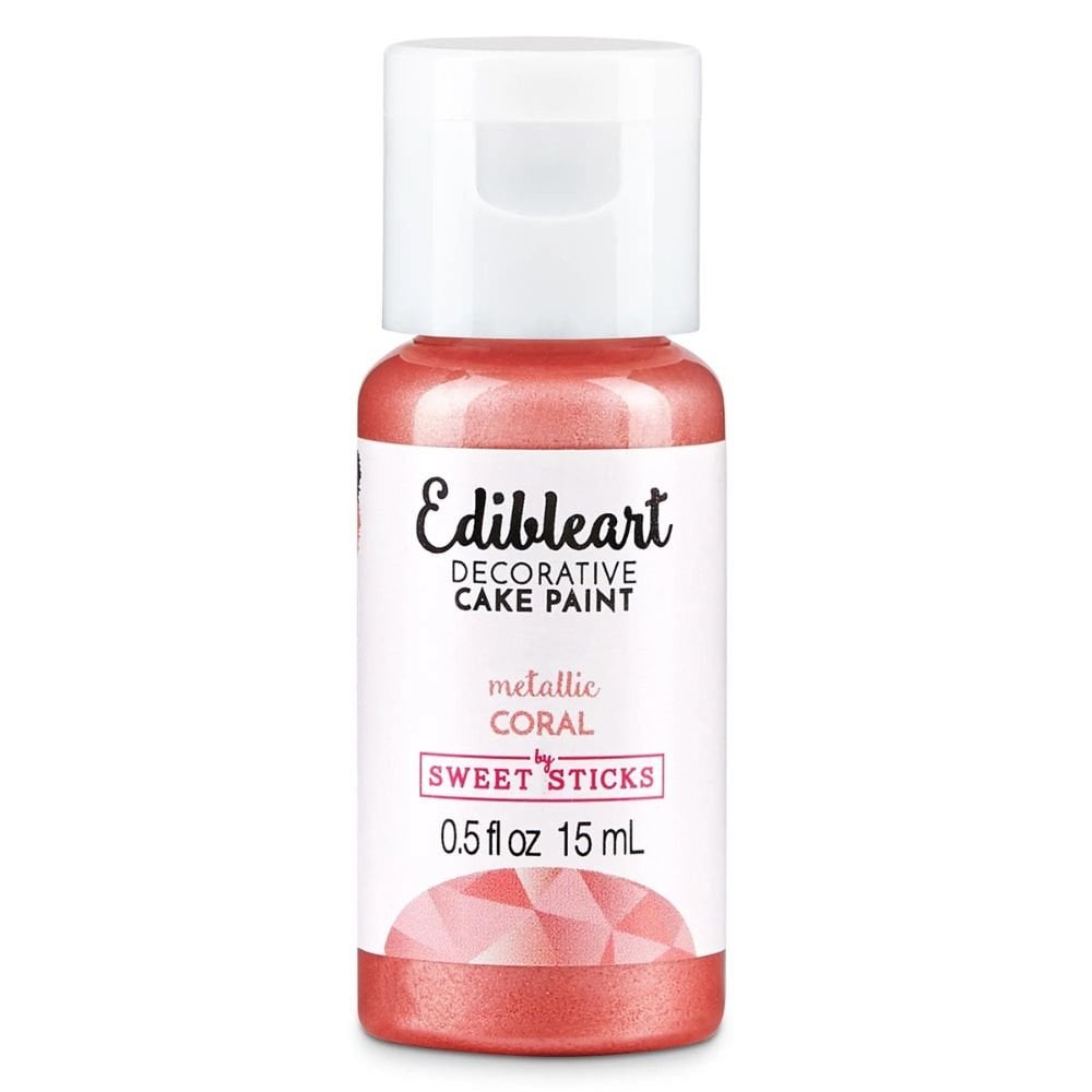Metallic Edible Art Paint 15ml - Coral