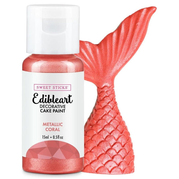 Metallic Edible Art Paint 15ml - Coral
