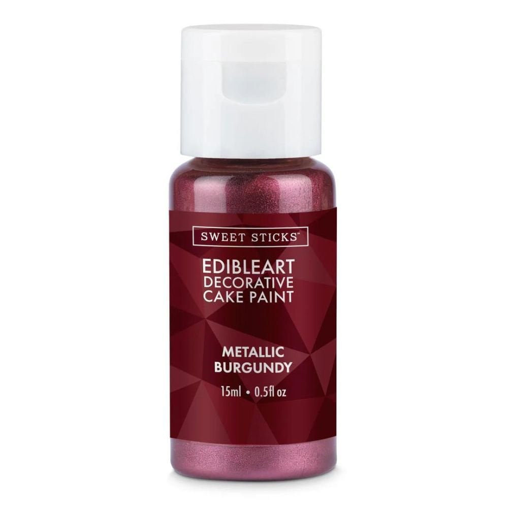 Metallic Edible Art Paint 15ml - Burgundy