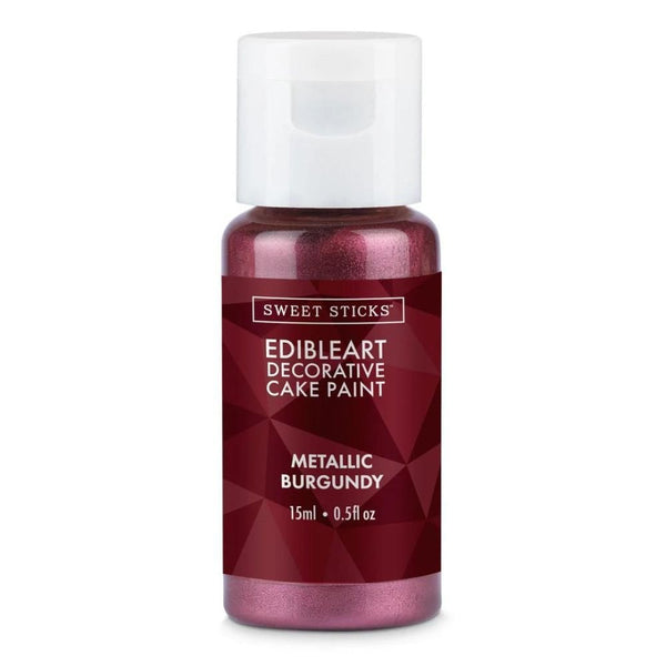 Metallic Edible Art Paint 15ml - Burgundy