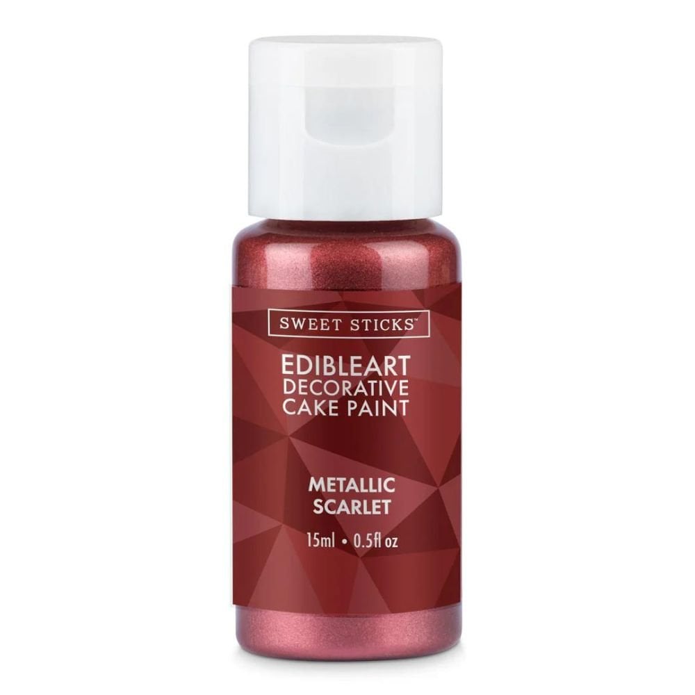 Metallic Edible Art Paint 15ml - Scarlet