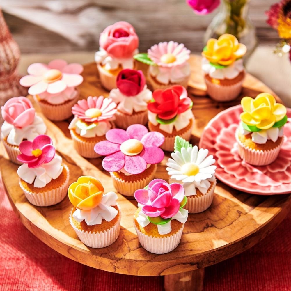 Edible Violet Wafer Flowers Pack Of 8