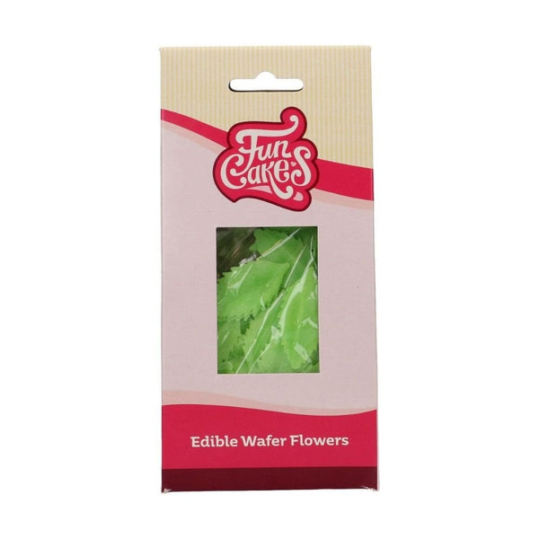 Edible Green Leaf Wafer Flowers Pack Of 50