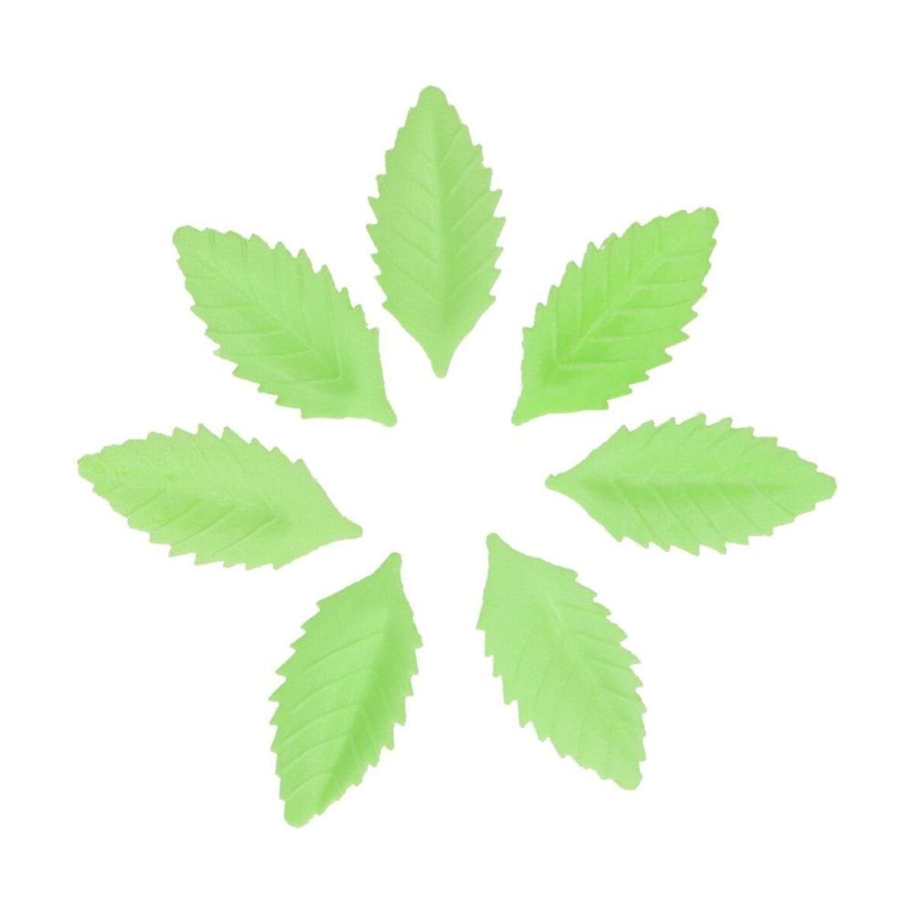 Edible Green Leaf Wafer Flowers Pack Of 50