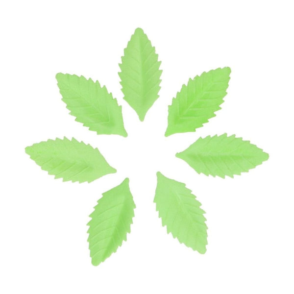 Edible Green Leaf Wafer Flowers Pack Of 50