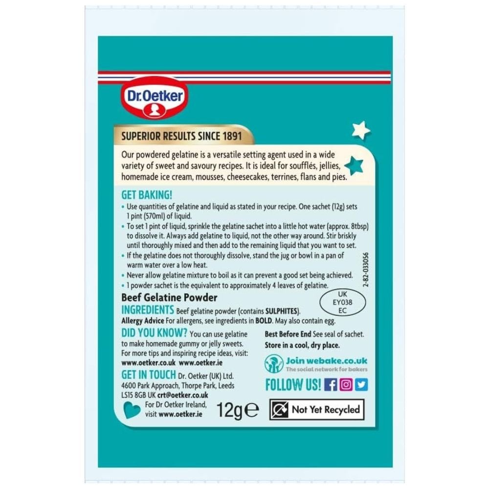 Gelatine Sachet 3 x 12g