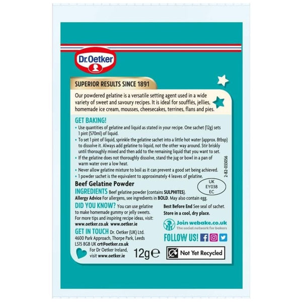 Gelatine Sachet 3 x 12g
