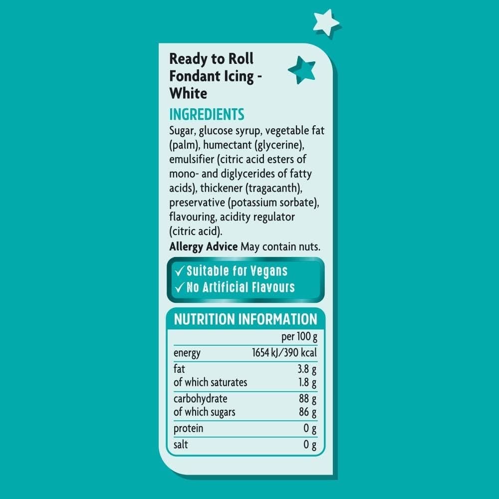 White Ready To Roll Fondant Icing 1kg