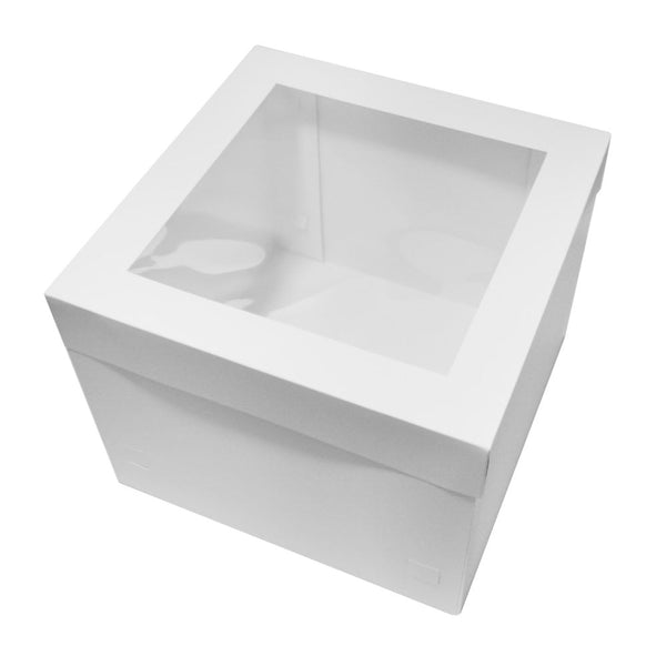 White Extra Deep Cake Box With Window
