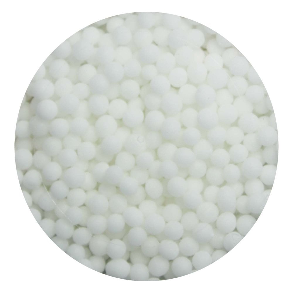 4mm Matt White Sugar Pearls 100g
