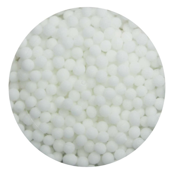 4mm Matt White Sugar Pearls 100g