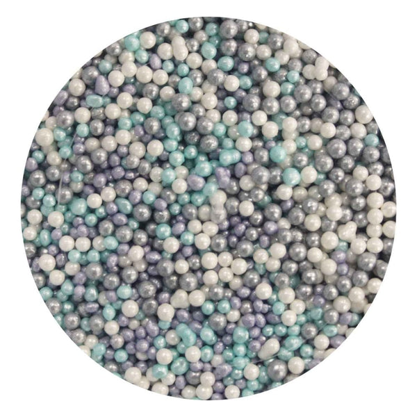 2mm Shimmer Frozen Mix Non-Pareils Sugar Pearls 100g