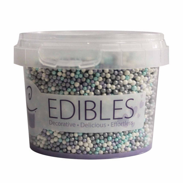 2mm Shimmer Frozen Mix Non-Pareils Sugar Pearls 100g