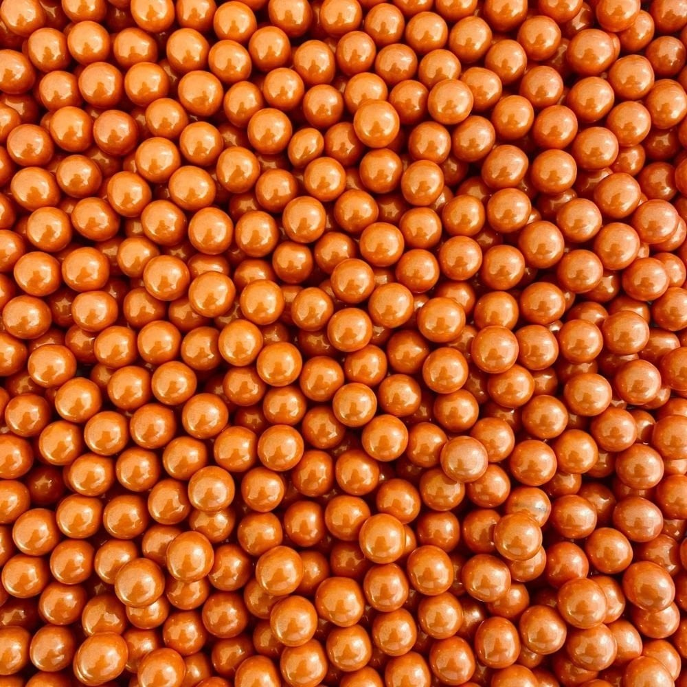10mm Orange Chocolate Filled Sugar Pearls 80g