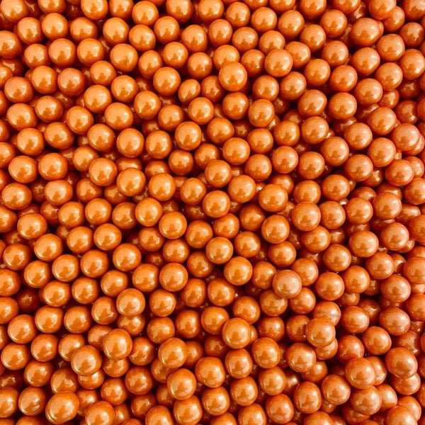 10mm Orange Chocolate Filled Sugar Pearls 80g