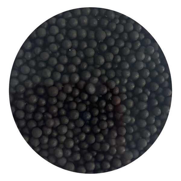 4mm Matt Black Sugar Pearls 100g