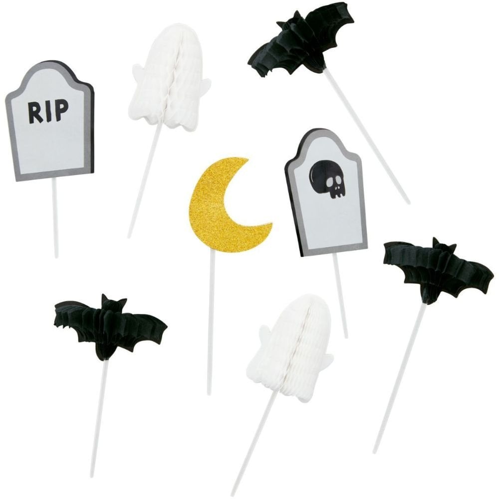 Halloween Cupcake Pick Toppers x 8