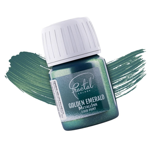 MetallInk Food Paint 30ml - Golden Emerald