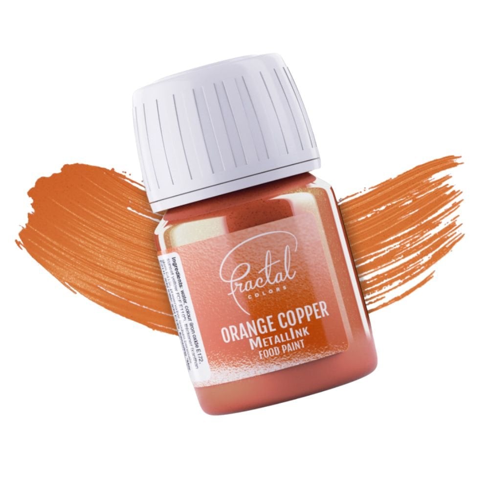MetallInk Food Paint 30ml - Orange Copper