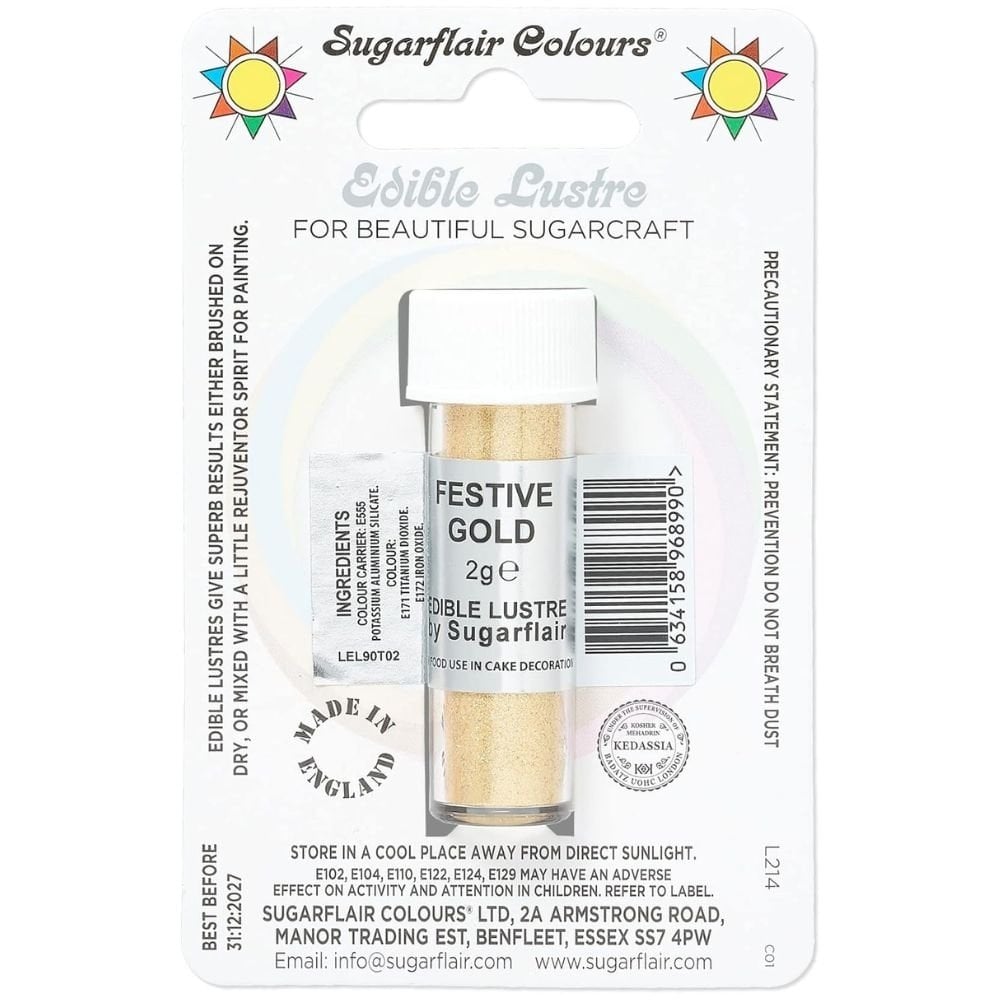 Festive Gold Edible Lustre 2g